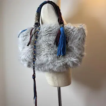 SACAI 사카이 그레이 퍼 숄더백 태슬 포함