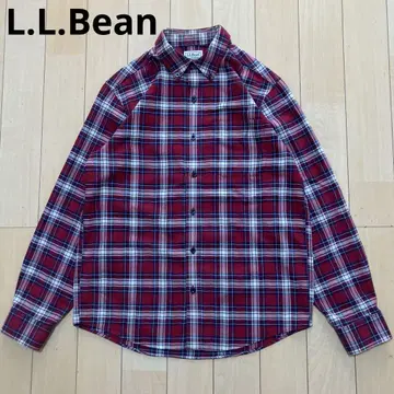 L.L.Bean 엘엘빈 긴팔 셔츠 버튼 다운 체크 레드 M