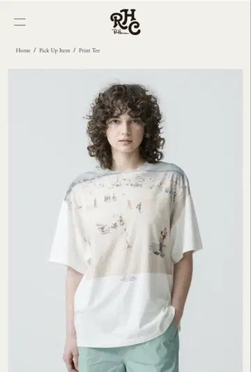 JANE SMITH for RHC Beach Print Tee 콜라보