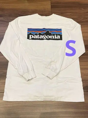patagonia 화이트 긴팔 티셔츠 롱 T S