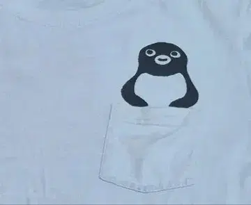 캐릭터 프린트 T셔츠 M 화이트 Suica 펭귄