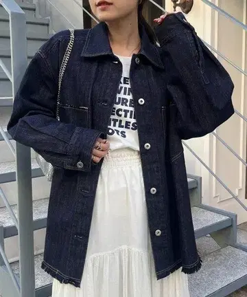 CIAOPANIC TYPY 프린지 데님 오버 셔츠 자켓