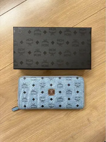 MCM 장지갑 블루 한정판