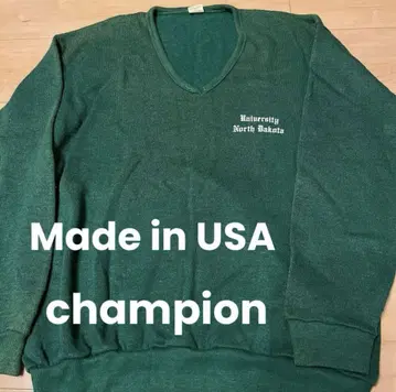 빈티지 챔피온 바터 V넥 올드 잉글리시 스웨터