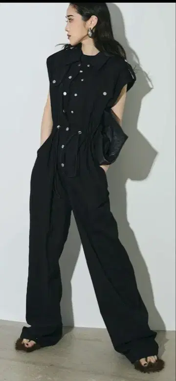 andrea&co [ AUBREY ] 더블 포켓 드로스트 올인원