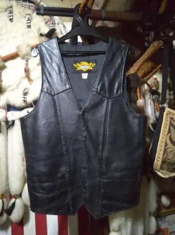 미국제 소가죽 웨스턴 베스트 바이커 베스트 아메카지