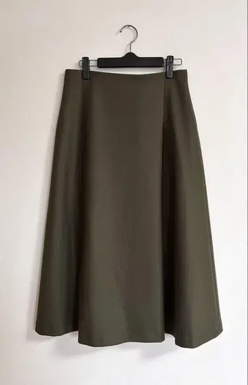 UNITED ARROWS 박스 스커트 40 카키 울