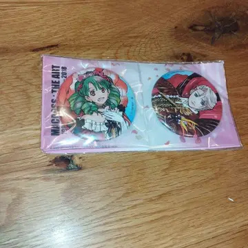 레어 MACROSS:THE ART 캔뱃지 셰릴&랑카