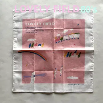 LOVELY FIELD 핑크 팬시 손수건 레어품 코쿠요