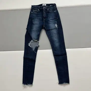 GYDA 데미지 가공 다크 블루 스키니 청바지 S
