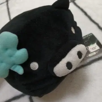 새상품 택 포함 산엑스 흑백 부 클로버 봉제 인형