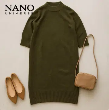 J997@ NANO universe 울 혼방 니트 원피스 36 얇은 소재