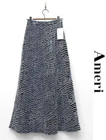 Q339/미사용 AMERI VINTAGE 데님 롱 스커트 M 네이비