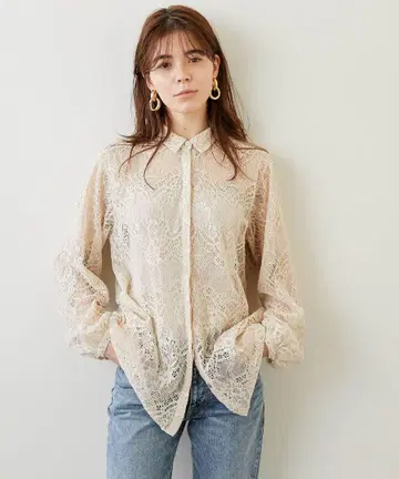 새상품 레이스 셔츠