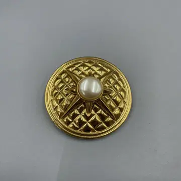 230 빈티지 Monet 골드 스타 모티브 펄 브로치