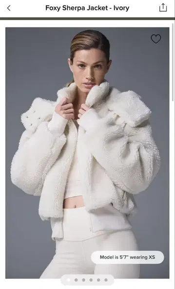 alo 정품 Foxy Sherpa Jacket 퍼 후드티 자켓