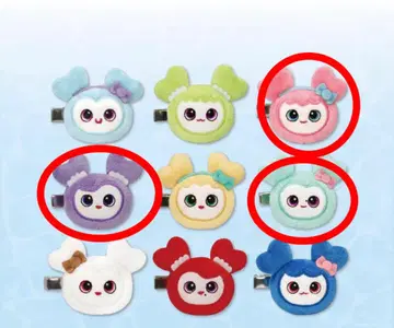 TWICE LOVERYS 봉제 인형 헤어핀 미사모 GiGO 한정판