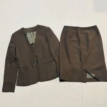 THE SUIT COMPANY 노카라 셋업 스커트 카키 S