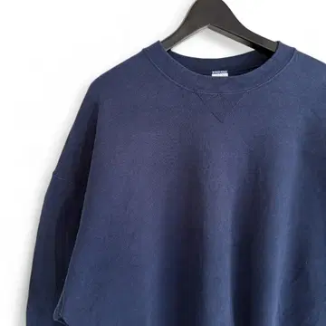 90s 빈티지 RUSSELL 무지 맨투맨 네이비 XXL F11