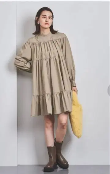 UNITED ARROWS TOKYO 개더 티어드 미니 원피스