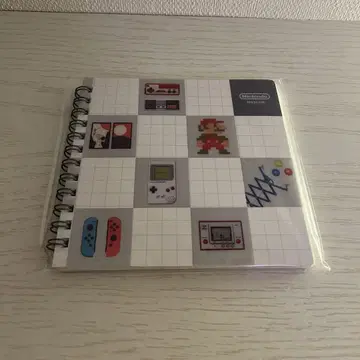 닌텐도 뮤지엄 한정판 링 노트 메모장 마리오 도트 그림 8bit