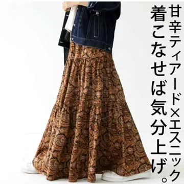 antiqua patterntorso 에스닉 패턴 캉캉 스커트 F