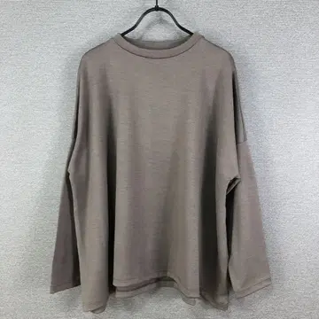 나카가와 마사시치 상점 울 크루 와이드 풀오버 모카 그레이