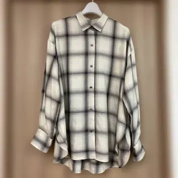 글로벌 워크 라메 체크 셔츠