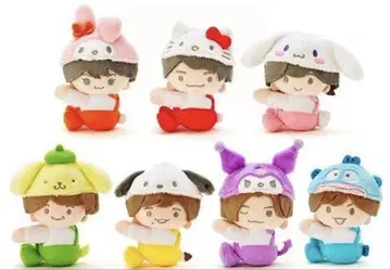 나니와단시 산리오 클립 마스코트 세트 봉제 인형