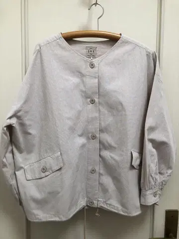 사만사 모스모스 노카라 자켓 베이지 프리 사이즈