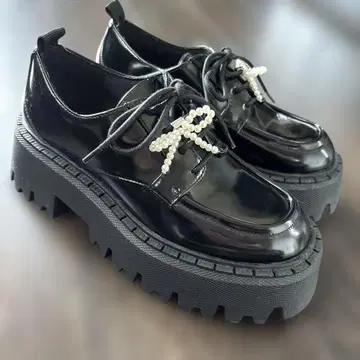 ZARA 펄 장식 로퍼 통굽 로퍼 36