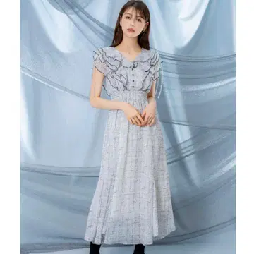 [새상품급] Noela 노엘라 프릴 바이컬러 원피스 M 사이즈 화이트