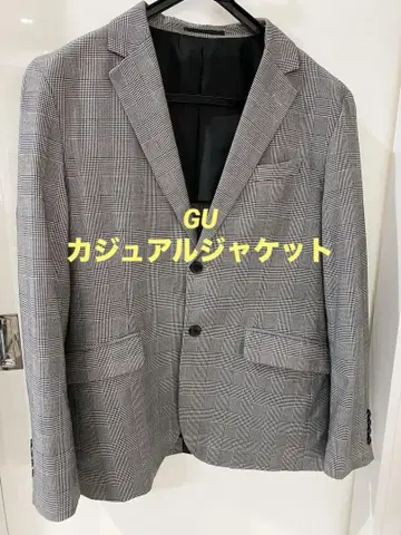 그레이 계열 체크 GU 캐주얼 자켓 L 사이즈
