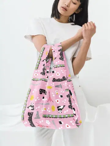 [ 일본 한정 도쿄 벚꽃 팬더 ] BAGGU 에코백 STANDARD