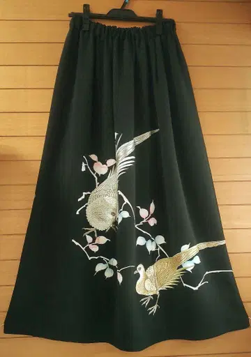 기모노 리메이크 롱 스커트