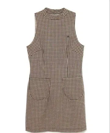 andmary Natalie check mini dress beige