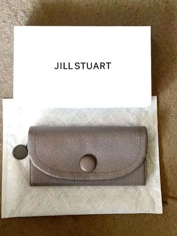 질스튜어트 JILLSTUART 장지갑 루나티 천연 가죽 그레이 미사용품