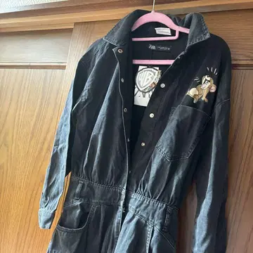 톰과 제리 데님 올인원 오버롤 ZARA