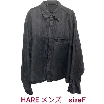 HARE 레이저 프린트 텐셀 데님 셔츠 셔츠 티셔츠 상의