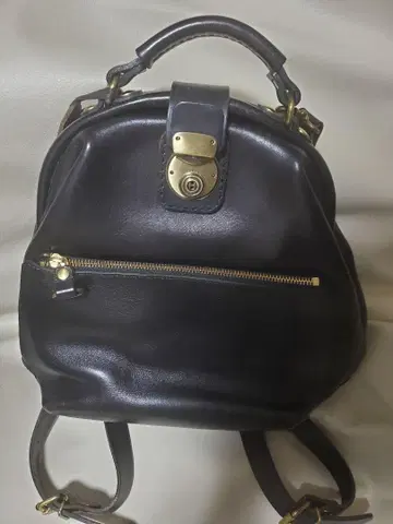 레어 HERZ 완팍 백팩 소가죽 블랙