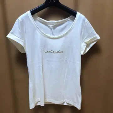 Les Copains 아이보리 코튼 T셔츠 42 사이즈
