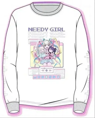 공식 니디가 NEEDY GIRL 긴팔 T셔츠 롱T 화이트
