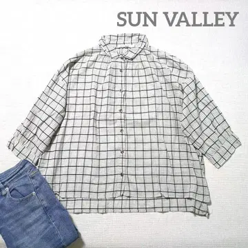 SUN VALLEY 선밸리 코튼 린넨 체크 루즈핏 셔츠