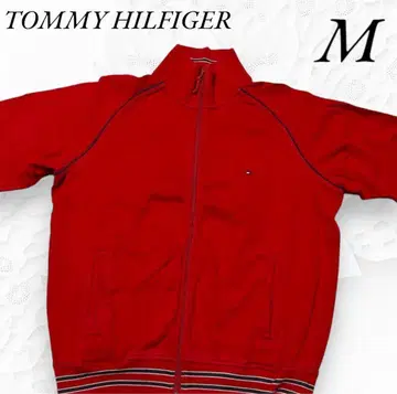 타미힐피거 자켓 저리 풀 집업 심플 레드 운동복