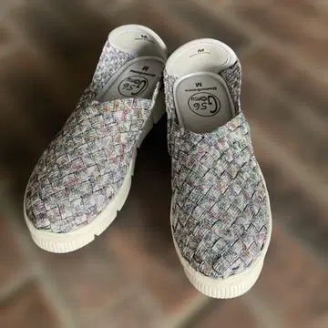 밴딩 Gomu56 통굽 경량 스니커즈 M 23.5cm 실버 세탁 가능