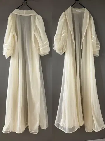 앤티크 빈티지 70s 특수 가운 레이스 화이트 원피스 새상품급