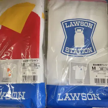 LAWSON T셔츠 M 사이즈 카라아게쿤 & 밀크캔