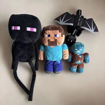 마인크래프트 봉제 인형 엔더맨 스티브 드라운드 좀비 엔더 드래곤