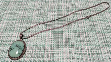 목걸이 터콰이즈풍? 약 42~3cm 실버 은 925 21.8g