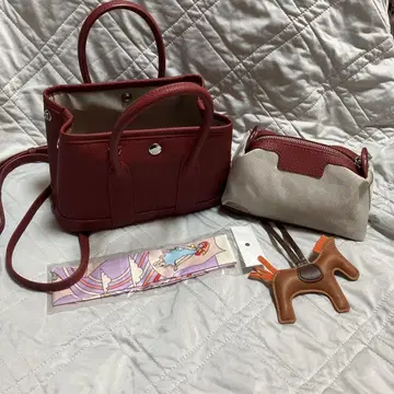 가든파티 같은 토트백 와인 레드 25cm 미사용 새상품